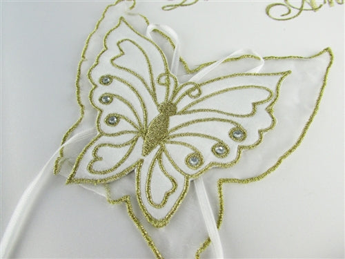 Premium Satin Embroidered Quinceanera Photo Album - Butterfly