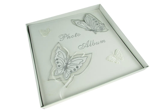 Premium Satin Embroidered - Photo Album - Butterfly Design (1 Pc)