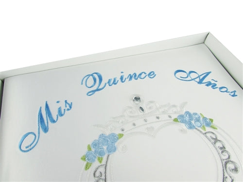 Premium Satin Embroidered Quinceanera Photo Album - Coach Design (1)