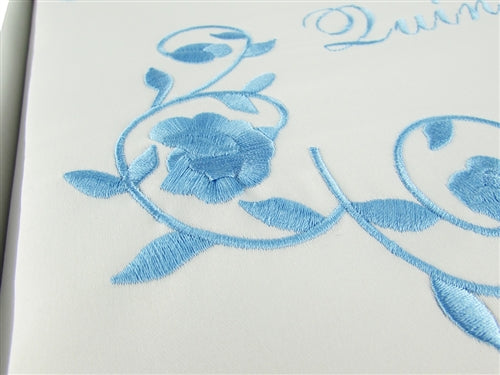Premium Satin Embroidered Quinceanera Photo Album - Floral Design (1 Pc)