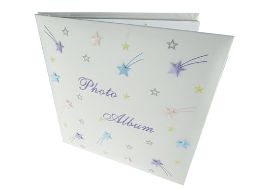 Premium Satin Embroidered- Photo Album - Stars Design (1)