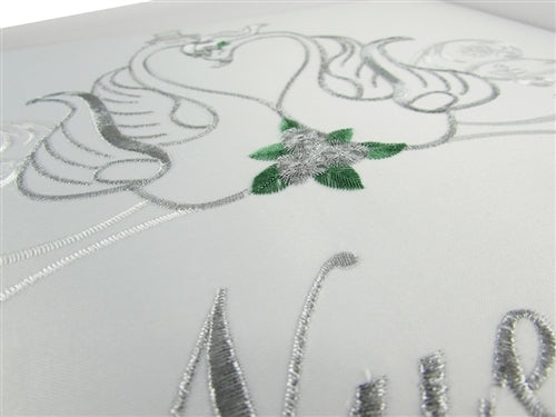 Load image into Gallery viewer, Premium Satin Embroidered Wedding Photo Album - Swan Design (1 Pc)
