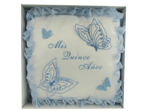 Load image into Gallery viewer, Premium - &quot;MIS QUINCE ANOS&quot; - Kneeling Pillow - Butterfly Design (1 Pc)
