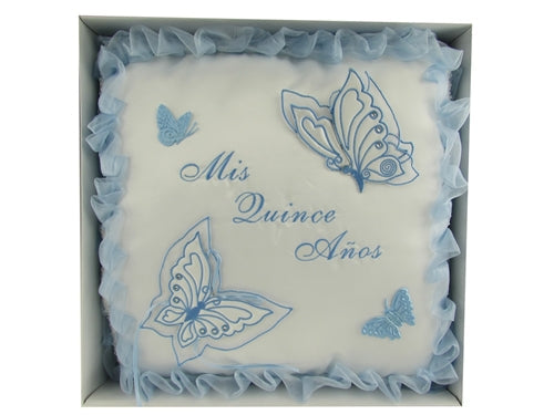 Premium - "MIS QUINCE ANOS" - Kneeling Pillow - Butterfly Design (1 Pc)