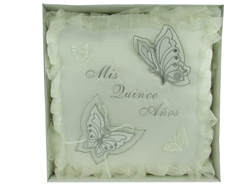 Load image into Gallery viewer, Premium - &quot;MIS QUINCE ANOS&quot; - Kneeling Pillow - Butterfly Design (1 Pc)

