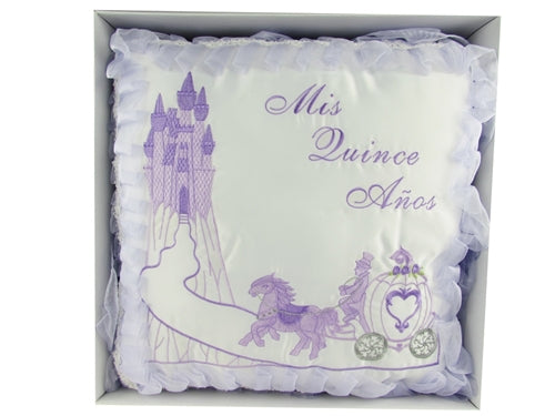 Load image into Gallery viewer, Premium - &quot;MIS QUINCE ANOS&quot; - Kneeling Pillow - Cinderella Design (1 Pc)
