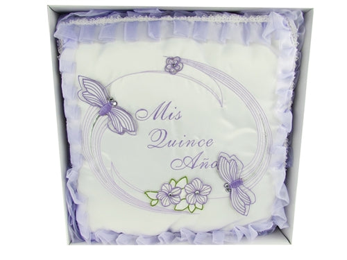 Premium - "MIS QUINCE ANOS" - Kneeling Pillow - Dragonfly Design (1 Pc)