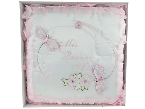 Premium - "MIS QUINCE ANOS" - Kneeling Pillow - Dragonfly Design (1 Pc)