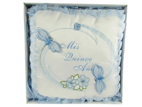 Premium - "MIS QUINCE ANOS" - Kneeling Pillow - Dragonfly Design (1 Pc)