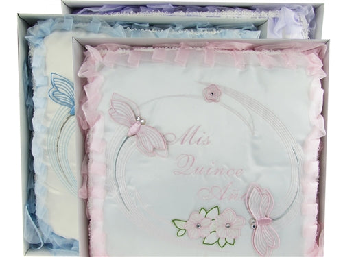 Premium - "MIS QUINCE ANOS" - Kneeling Pillow - Dragonfly Design (1 Pc)