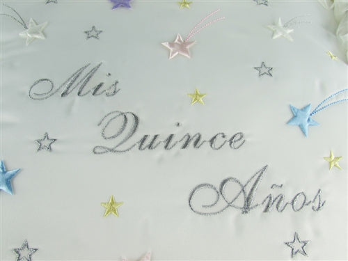 Premium - "MIS QUINCE ANOS" - Cojín de Rodillas - Diseño Estrellas (1)