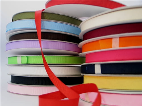 Load image into Gallery viewer, 3/8&quot; Plain Grosgrain Ribbon (50 Yds)
