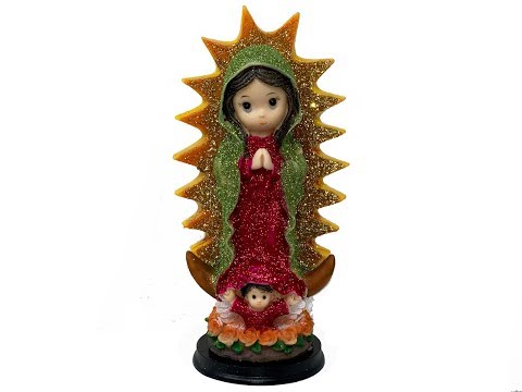 Load and play video in Gallery viewer, 10.25&quot; Virgen de Guadalupe figurine- Baby Face (1 Pc)
