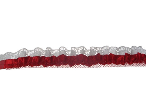 Load image into Gallery viewer, 3/4&quot; Satin &amp; Lace Trim - Small (5 Yds)
