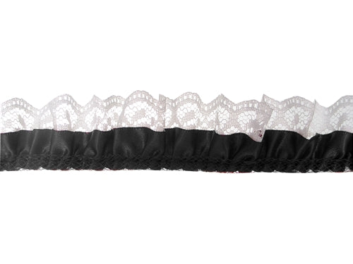 Load image into Gallery viewer, 1.25&quot; Satin &amp; Lace Trim - Medium (5 Yds)
