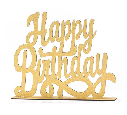 Happy Birthday Wood Centerpiece (1 Pc)