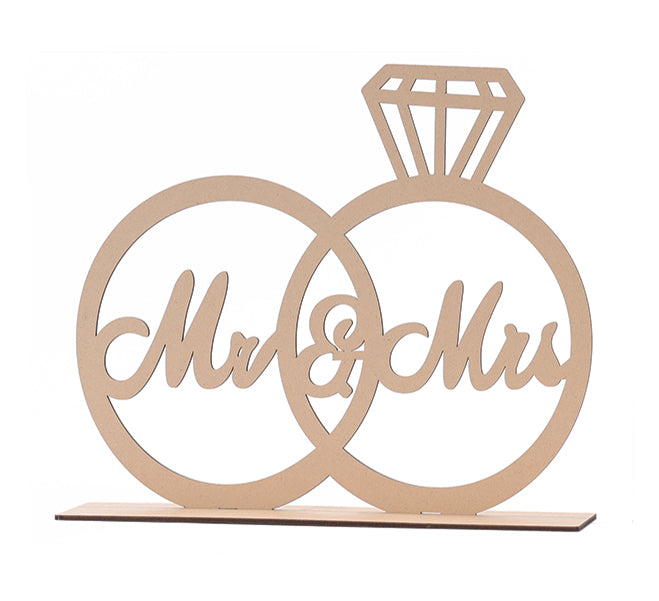 Load image into Gallery viewer, Mr. &amp; Mrs. Wood Centerpiece (1 Pc)
