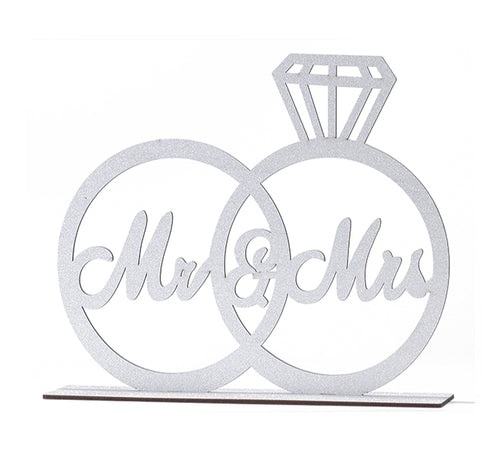 Mr. & Mrs. Wood Centerpiece (1 Pc)