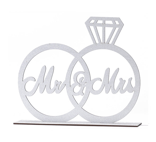 Load image into Gallery viewer, Mr. &amp; Mrs. Wood Centerpiece (1 Pc)
