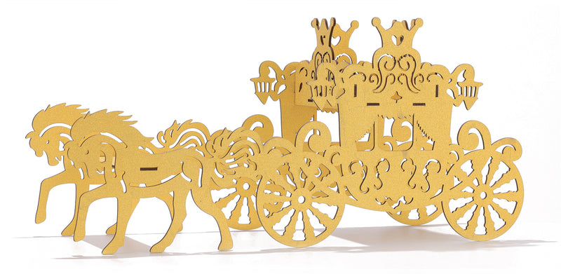 Load image into Gallery viewer, Horse &amp; Carriage Wood Centerpiece (1 Pc)
