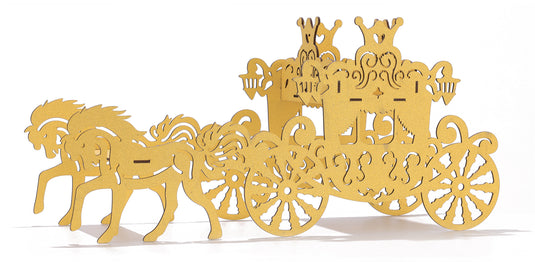 Horse & Carriage Wood Centerpiece (1 Pc)