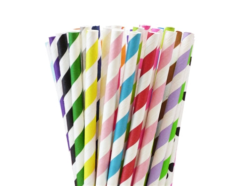 Load image into Gallery viewer, Clearance - 7.75&quot; Paper Craft Straws (25 Pcs)
