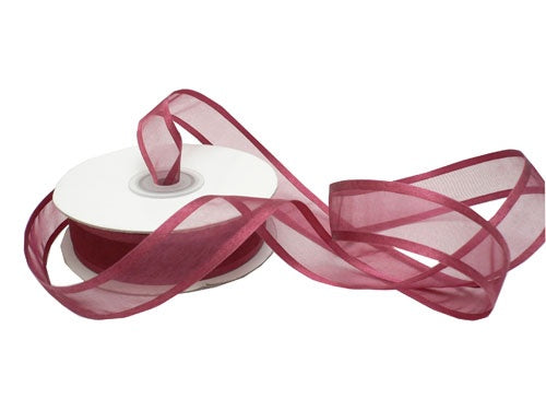 7/8" Shimmering Sheer Organza Ribbon w/ Satin Edges (25 Yds)