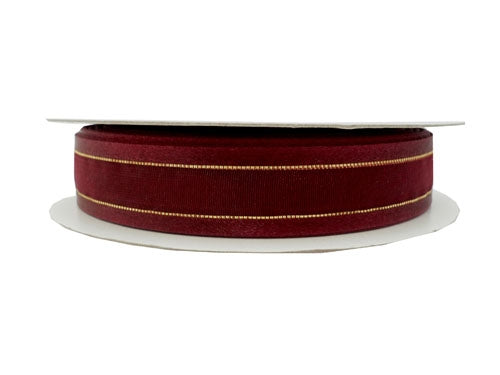 Load image into Gallery viewer, 5/8&quot; Sheer Organza Ribbon w/ Satin &amp; Metallic Edges (25 Yds)

