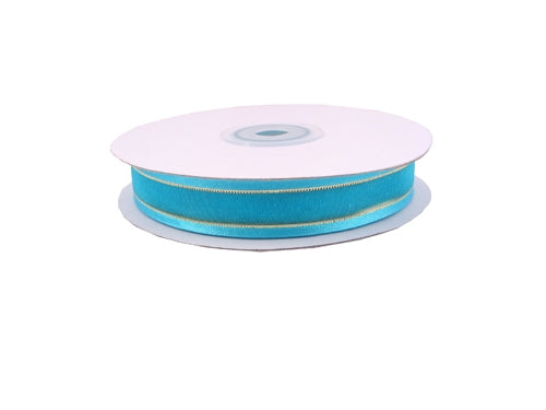 Load image into Gallery viewer, 5/8&quot; Sheer Organza Ribbon w/ Satin &amp; Metallic Edges (25 Yds)
