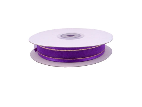 Load image into Gallery viewer, 5/8&quot; Sheer Organza Ribbon w/ Satin &amp; Metallic Edges (25 Yds)

