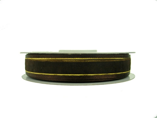 Load image into Gallery viewer, 5/8&quot; Sheer Organza Ribbon w/ Satin &amp; Metallic Edges (25 Yds)
