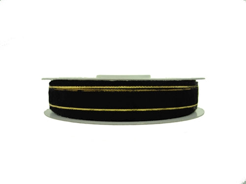 5/8" Sheer Organza Ribbon w/ Satin & Metallic Edges (25 Yds)