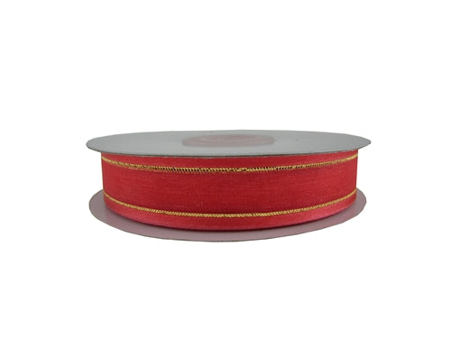 Load image into Gallery viewer, 5/8&quot; Sheer Organza Ribbon w/ Satin &amp; Metallic Edges (25 Yds)
