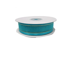 Load image into Gallery viewer, 7/8&quot; Sheer Organza Ribbon w/ Satin &amp; Metallic Edges (25 Yds)
