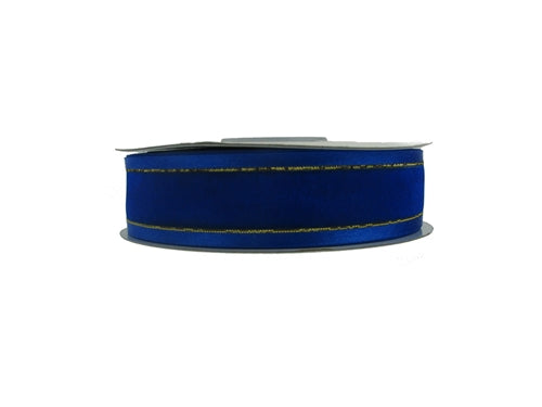 Load image into Gallery viewer, 7/8&quot; Sheer Organza Ribbon w/ Satin &amp; Metallic Edges (25 Yds)

