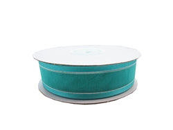 Load image into Gallery viewer, 7/8&quot; Sheer Organza Ribbon w/ Satin &amp; Metallic Edges (25 Yds)
