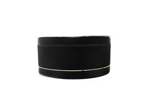 Load image into Gallery viewer, 1.5&quot; Sheer Organza Ribbon w/ Satin &amp; Metallic Edges (25 Yds)
