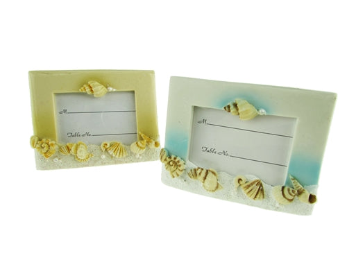Load image into Gallery viewer, CLEARANCE - 4&quot; Beach Picture Frame / Place Card Holder Favor (12 Pcs)
