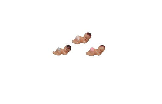 3/4" X-Small Plastic Sleeping Baby Figurines (12 Pcs)