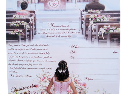 Load image into Gallery viewer, Quinceanera Invitation #7 (Italian Made) (10 Pcs)
