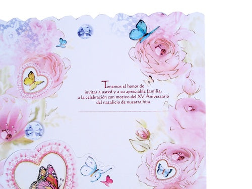 Load image into Gallery viewer, Quinceanera Invitation #8 (Italian Made) (10 Pcs)
