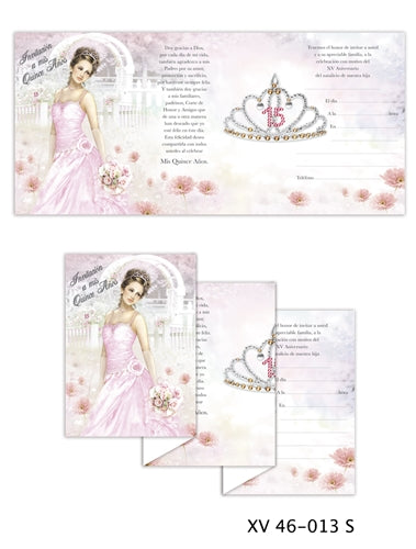 Quinceanera Invitation #013 (Italian Made) (10 Pcs)